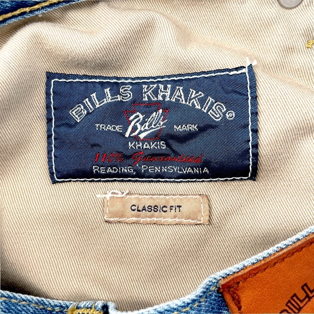 Bills Khakis Classic Fit 120z Denim Jeans, Medium Light Wash, Size 31 x 30 - Picture 9 of 10